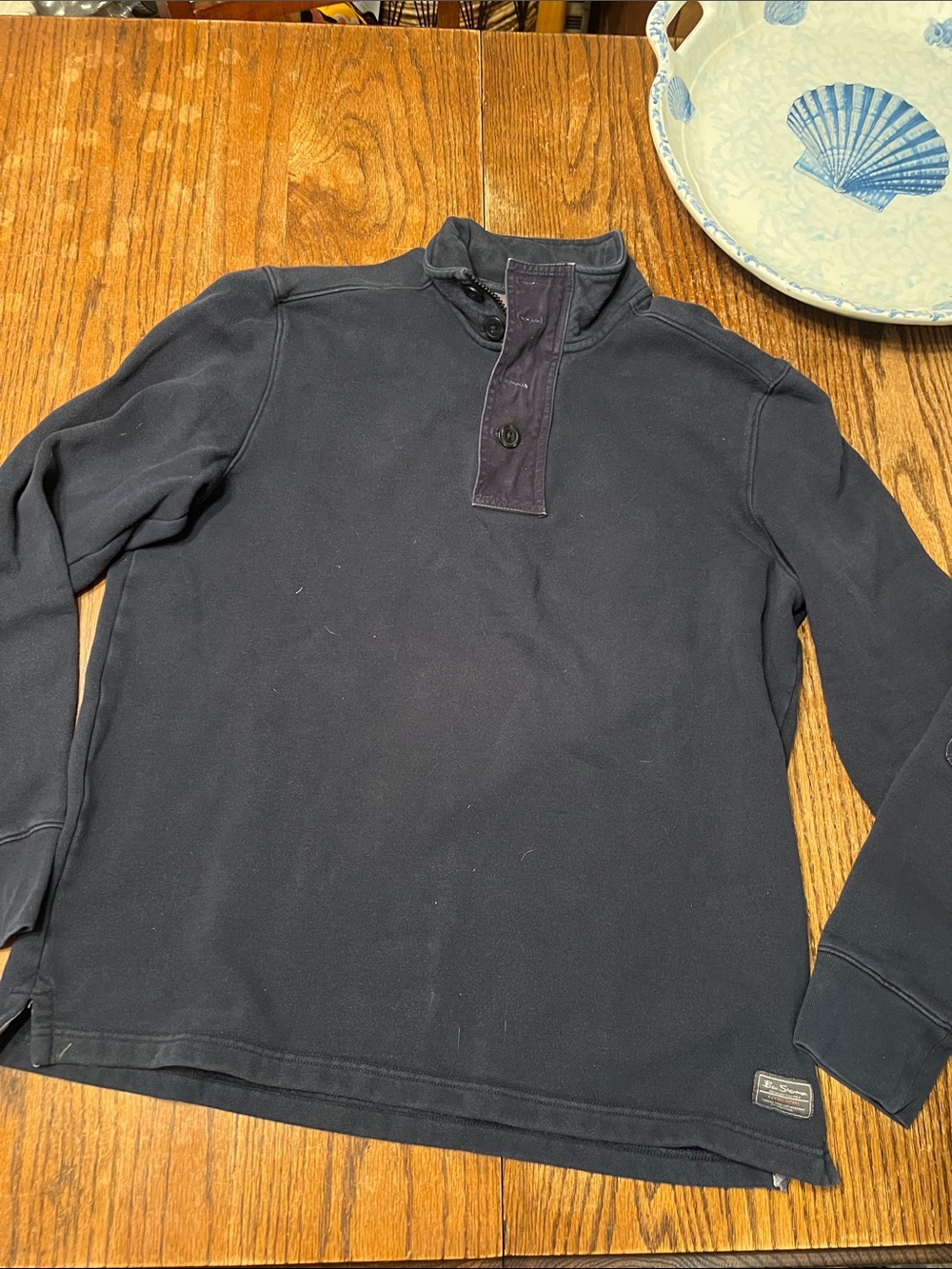 Ben Sherman Navy Blue  Pullover Sweatshirt 1/4 Zip